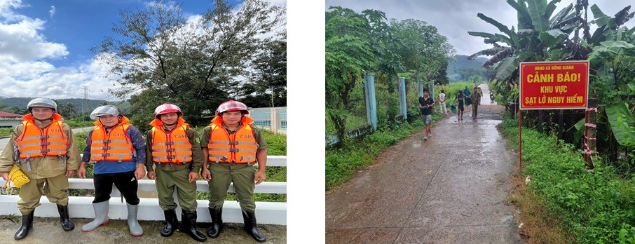 Công an xã Đông Giang chủ động ứng phó mưa lớn, kịp thời ứng cứu, không để xảy ra thiệt hại về người và tài sản