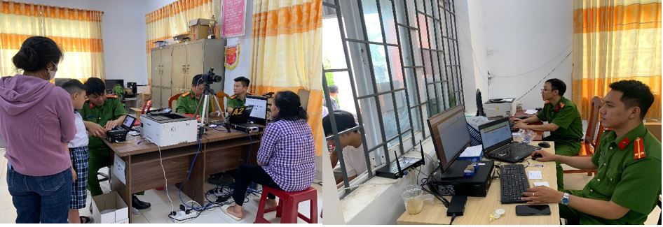 Công an xã Lương Sơn thực hiện cao điểm 60 ngày đêm cấp tài khoản định danh điện tử gắn với mô hình “Mỗi công dân – Một danh tính số”
