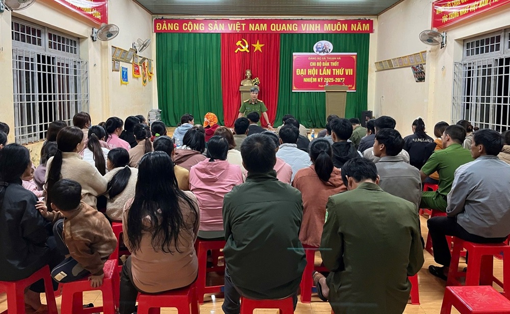 Công an xã Thuận Hạnh triển khai đồng bộ các giải pháp bảo đảm an ninh, trật tự vụ mùa thu hoạch nông sản năm 2025