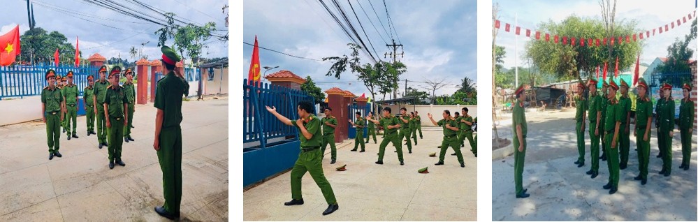 Công an xã Đông Giang sôi nổi tập huấn điều lệnh, quân sự, võ thuật năm 2025