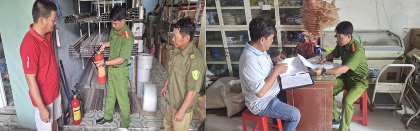 Công an xã Hải Ninh tăng cường kiểm tra, hướng dẫn công tác phòng cháy, chữa cháy và cứu nạn, cứu hộ trên địa bàn