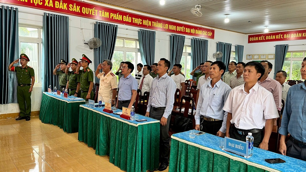 Công bố Quyết định thành lập Chi hội Cựu Công an nhân dân xã Đắk Sắk