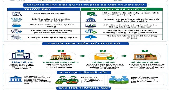 Đơn giản hóa thủ tục cấp mã số vùng trồng, tạo thuận lợi cho xuất khẩu nông sản