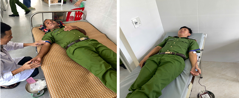 Hiến máu tình nguyện – Nghĩa cử cao đẹp của cán bộ chiến sỹ Trại tạm giam số 3