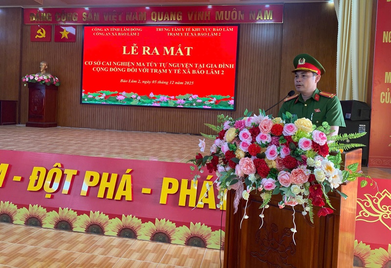 Tổ chức Lễ ra mắt cơ sở cai nghiện ma tuý tự nguyện tại gia đình, cộng đồng đối với Trạm y tế xã Bảo Lâm 2