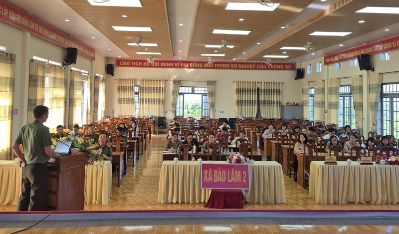 Công an xã Bảo Lâm 2 phối hợp tổ chức Hội nghị tập huấn công tác bảo vệ bí mật nhà nước năm 2025