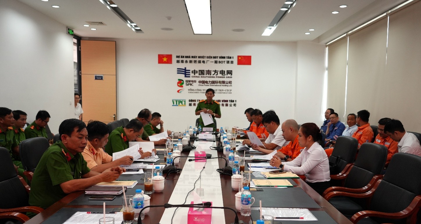 Triển khai thực tập phương án chữa cháy, cứu nạn cứu hộ cấp tỉnh tại Nhà máy Nhiệt điện BOT Vĩnh Tân 1